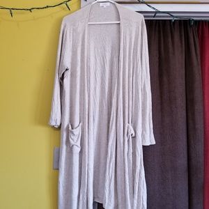 Cream Ribbed Lularoe Sarah Cardigan